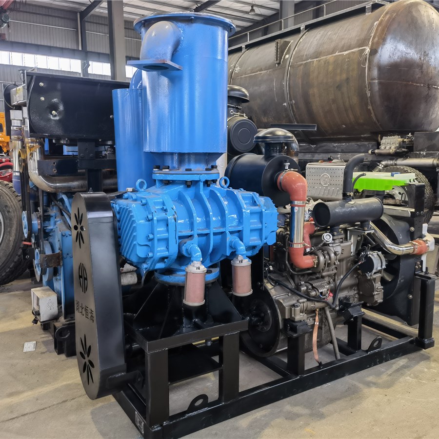 Roots vacuum pump unit