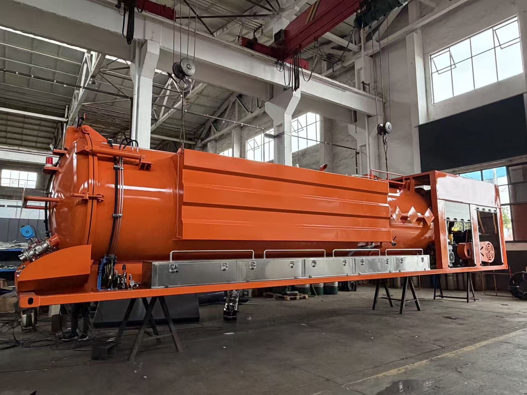 25 m3 vacuum tank container equipment enclosure and toolboxes